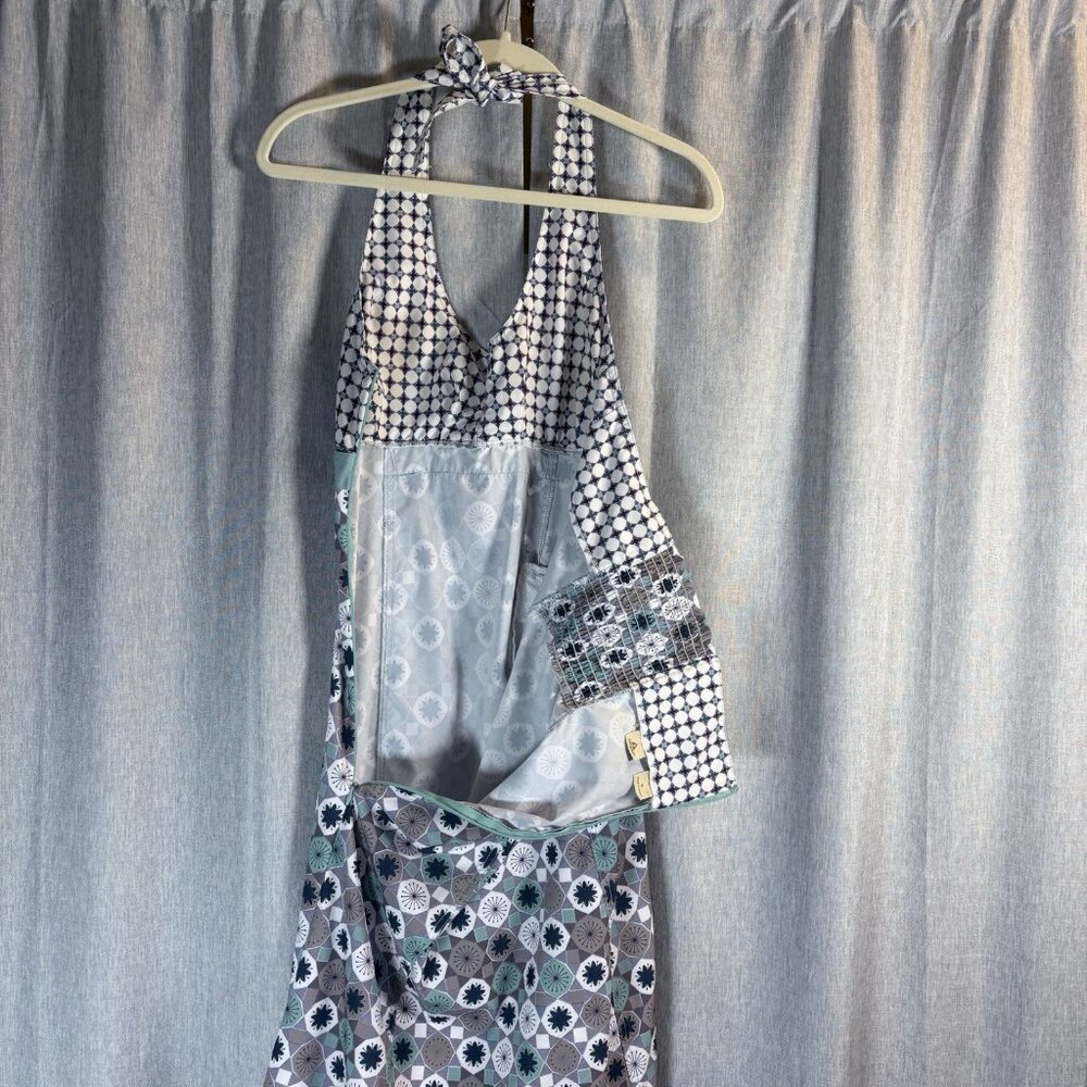 Ascend Rip Tide Athletic Halter Dress Geo/Floral‎ Print Aqua/Purple Size Medium - Picture 4 of 13